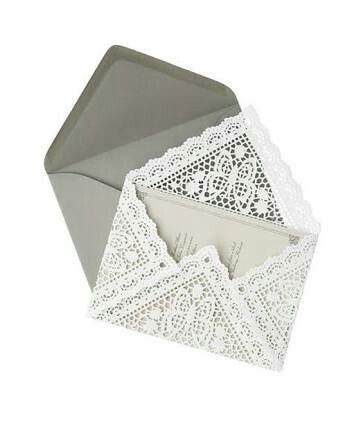 Convite de casamento com Doilie ! (papel rendado) 6
