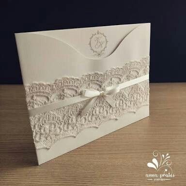 Convite de casamento com Doilie ! (papel rendado) 7