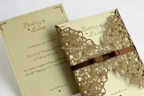 Convite de casamento com Doilie ! (papel rendado) 8