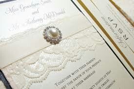 Convite de casamento com Doilie ! (papel rendado) 10