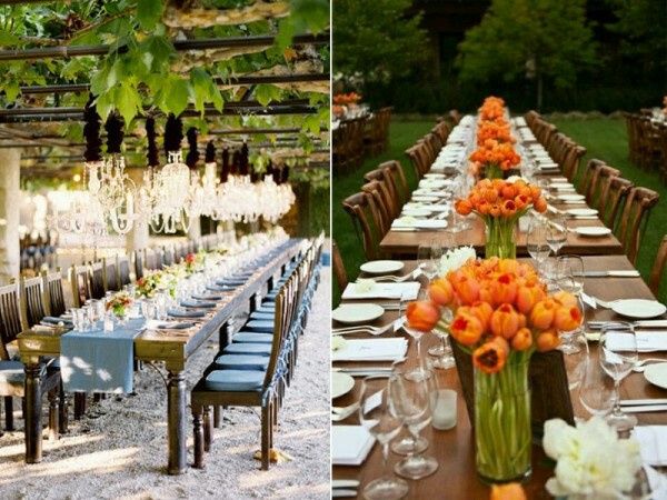 Mesas compridas para casamento! 6