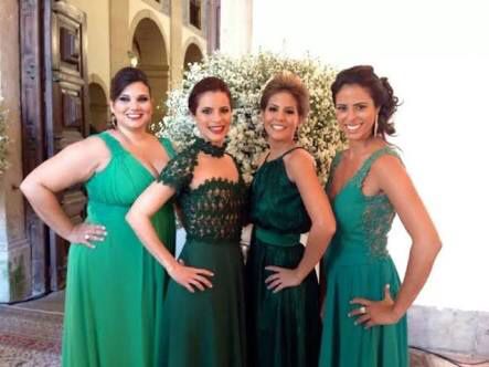 Madrinhas de vestido verde ! 4