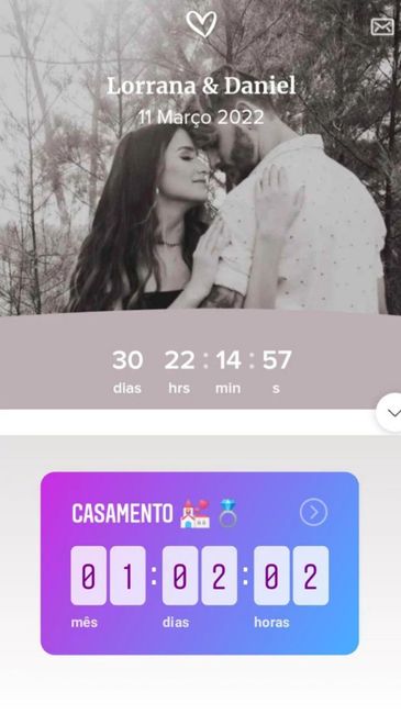 Contagem regressiva para o casamento 💒 1