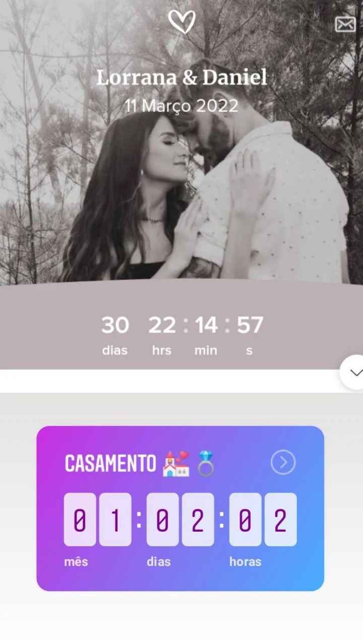 Contagem regressiva para o casamento 💒 - 1