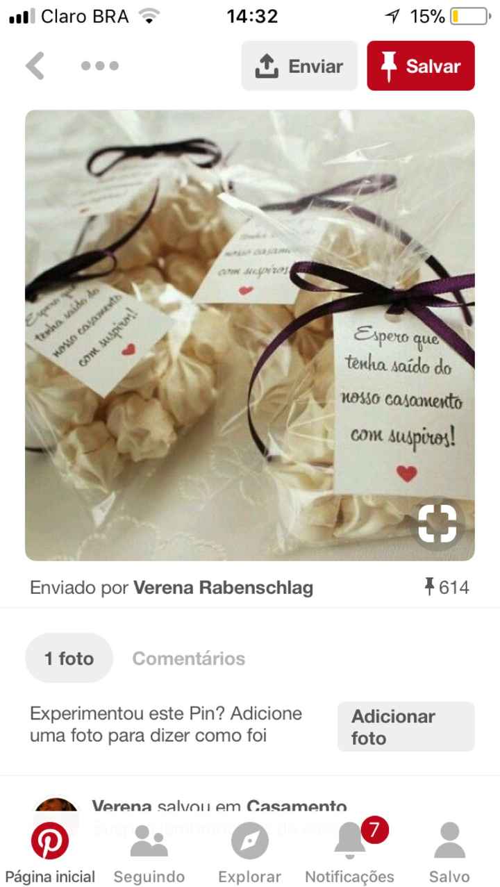 Lembrancinha dos convidados - 1