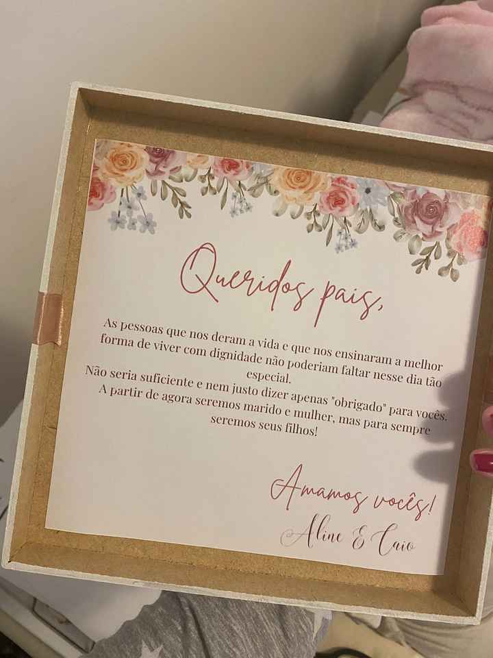 Caixa de pais e padrinhos - Pronta! - 1