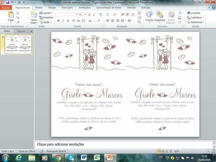 Diy: convite de casamento editavel - 1
