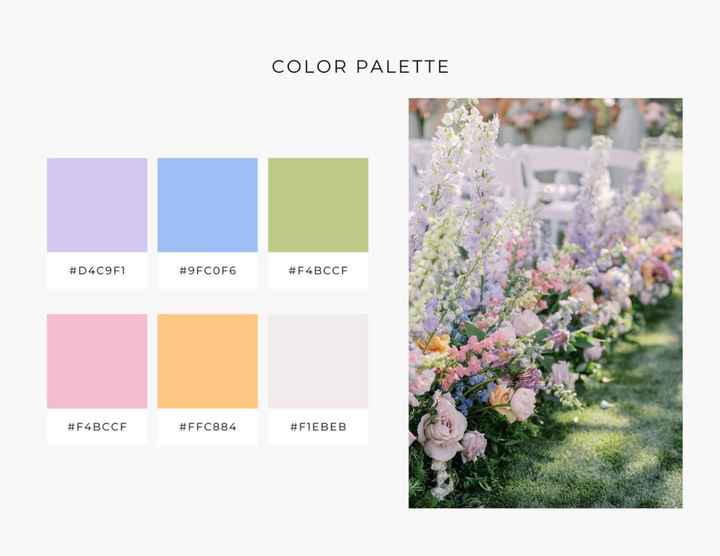 Paleta de cores da flores - 1