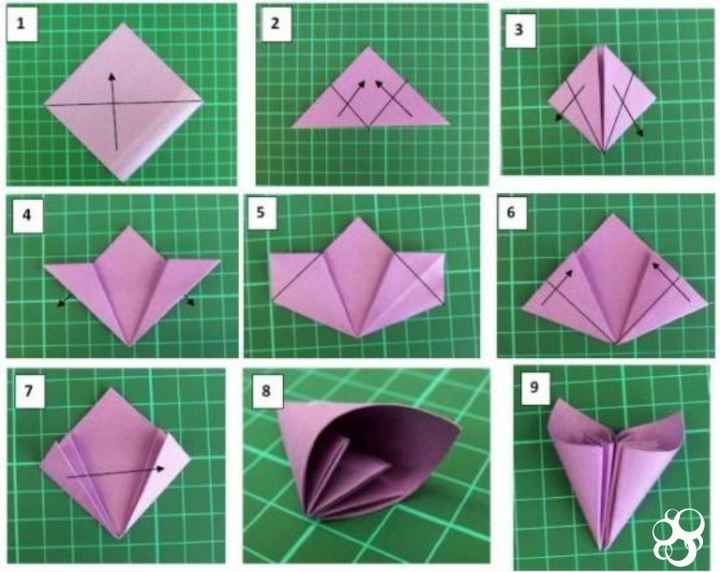 Passo a Passo: Flor de Origami
