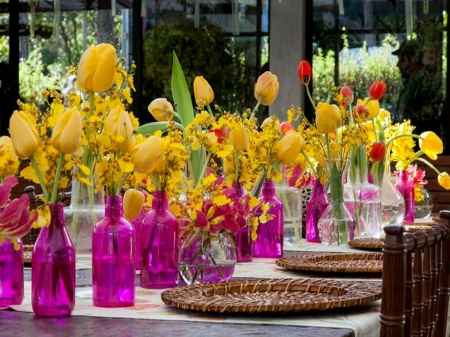 Decoração Rosa e Amarelo