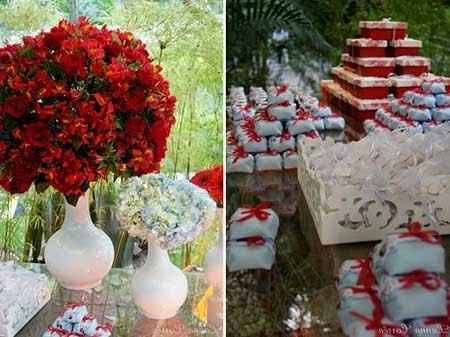 DecoraÃ§Ã£o de Casamento - Vermelho e Branco