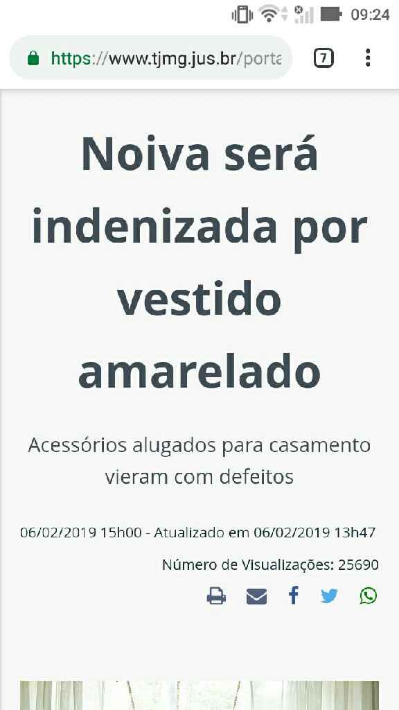 Noiva será indenizada por vestido amarelado! - 1
