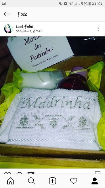 Lembrancinha para padrinhos - 1