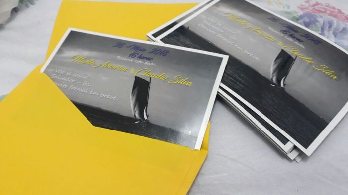 O save the date com uma fotografia especial do meu acervo
