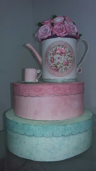 Bolo fake e decoração  do chá  (fotos) - 1