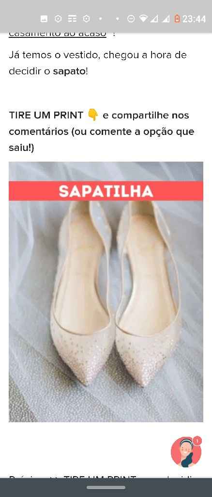 TIRE UM PRINT para decidir o sapato - 1