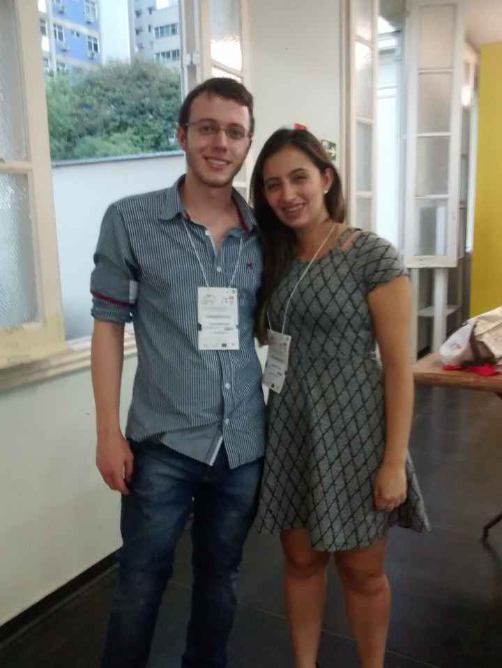 primeira vez que nos vimos pessoalmente, no congresso no dia do aniversário dele