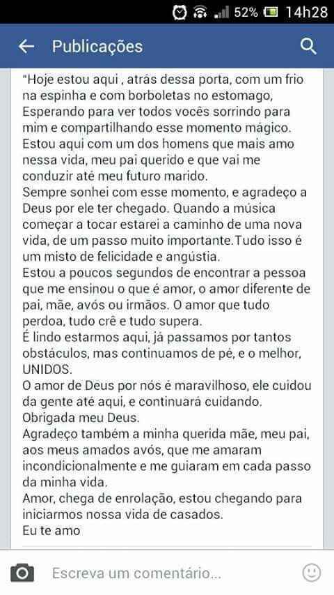 Declaração ao noivo - 1