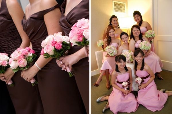 Vestido madrinha e damas adultas