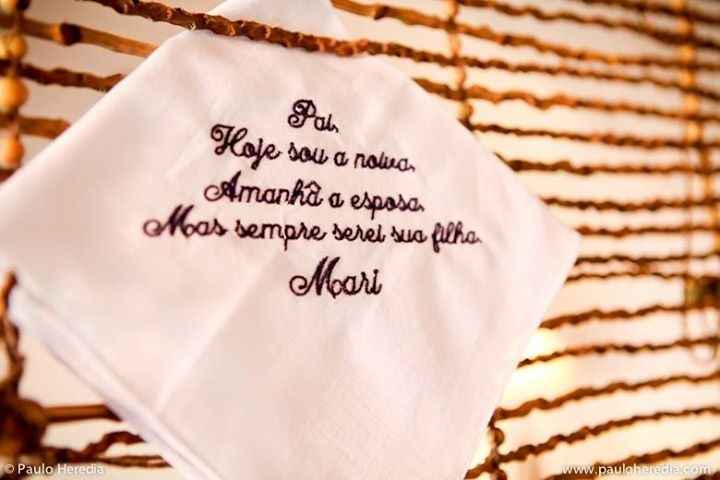 Lembrança pais da noiva