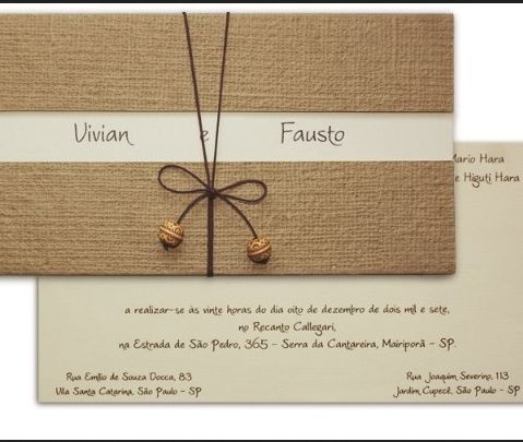 Convites de casamento rustico - 4