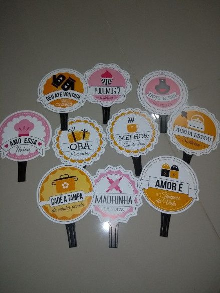 As plaquinhas para as fotinhas