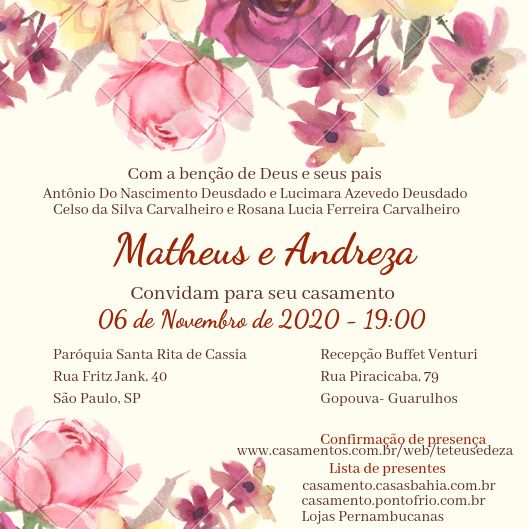 Meu convite feito pelo Canva 
