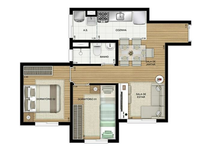 Apto na planta # vem opinar. - 2