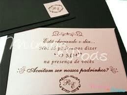 Convites para os padrinhos de casamento - 38