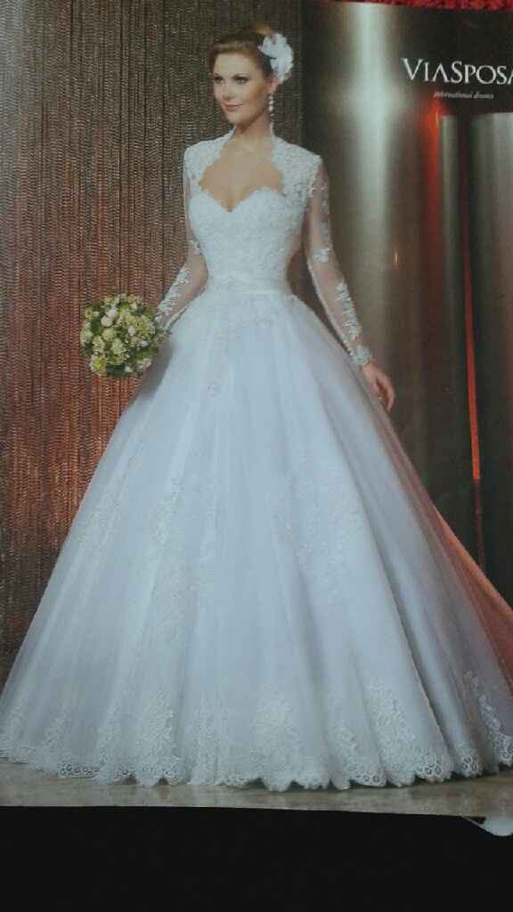 Vestido de noiva com mangas - 1