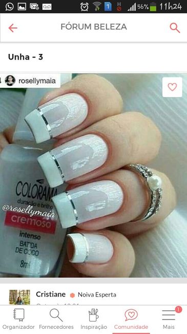 Unhas de noiva - inspirações pinterest - 1