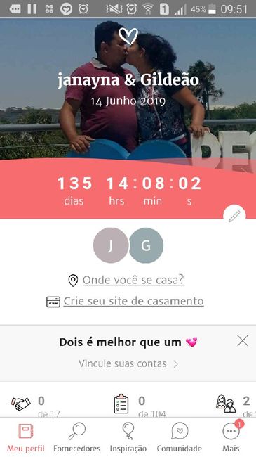 No seu contador, faltam quantos dias? 1