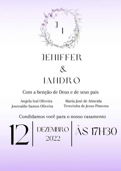 o que vocês acham do design do meu convite de casamento? 8