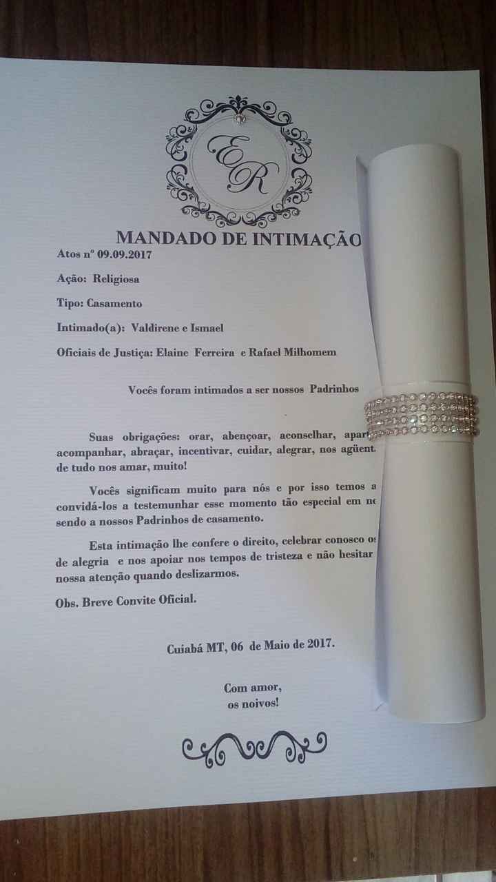 Intimação Padrinhos