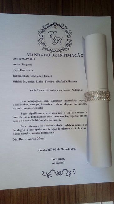 Intimação Padrinhos
