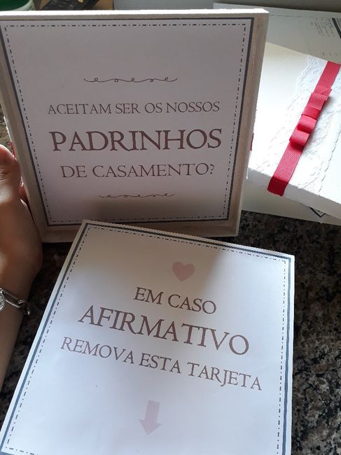 Caixa convite dos padrinhos - diy - 2
