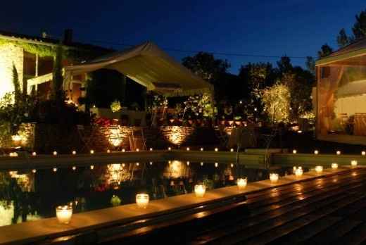 velas na piscina