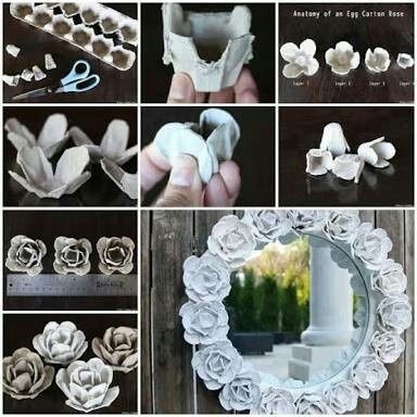Diy: como fazer flores e luminÁria com caixa de ovo - 16