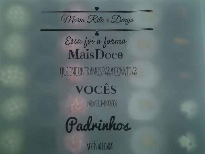 Convites de padrinhos, damas e pajens - 1