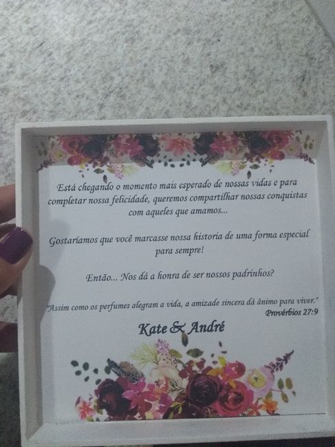 Convite padrinhos #vemver - 2