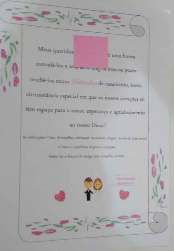 Convite em forma de pergaminho