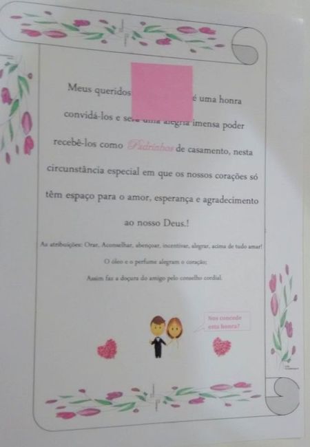 Convite em forma de pergaminho