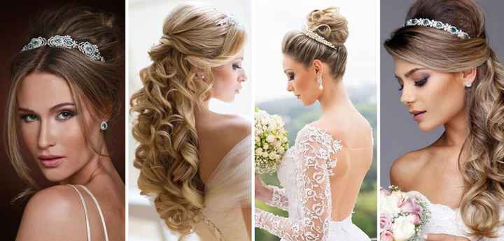 Apenas penteado e tiara