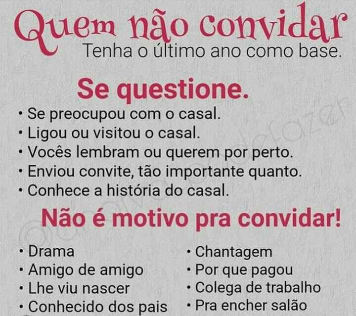 Lista de Convidados #dica - 1