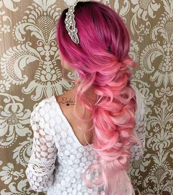 Penteado - Cabelo colorido