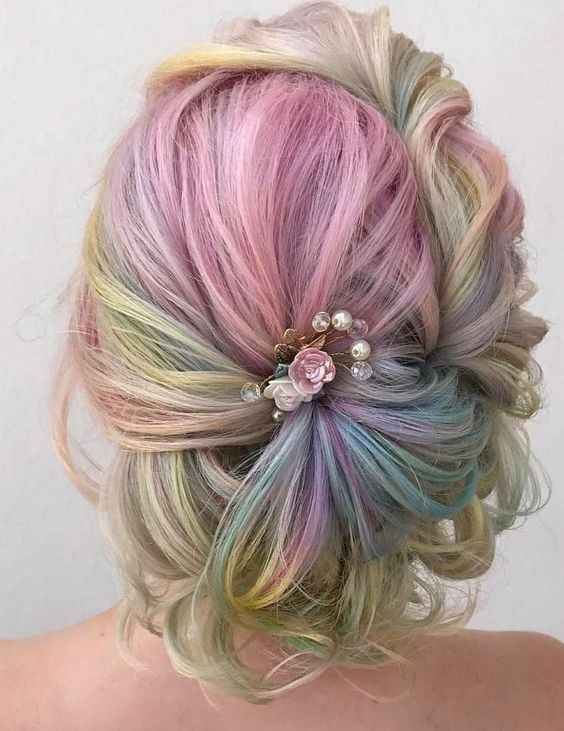 Penteado - Cabelo colorido