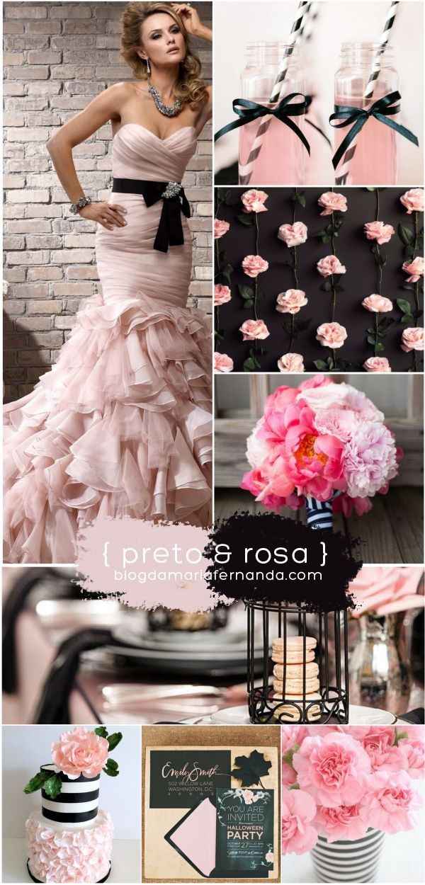 Paleta Rosa e Preto