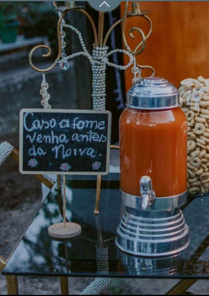 Cardápio pré- cerimônia. - 1