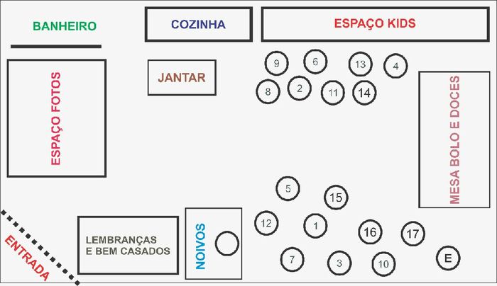 Continuando com os mapas: Croqui da Festa! #faltam43dias 1