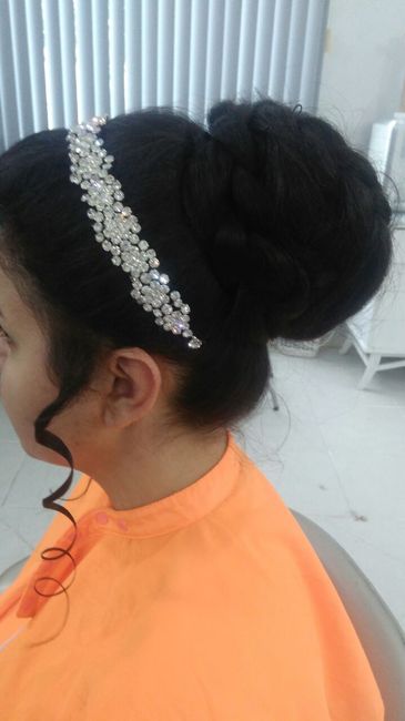 Primeiro penteado de Lado